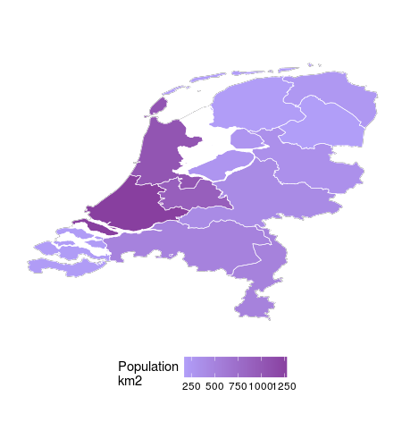 Filled raster map