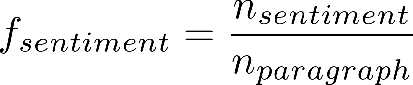 Frequency sentiment formula